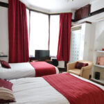 Double/Twin en-suite Ground floor Double or Twin en-suite room looking out onto quite cul-de-sac with free parking bays.